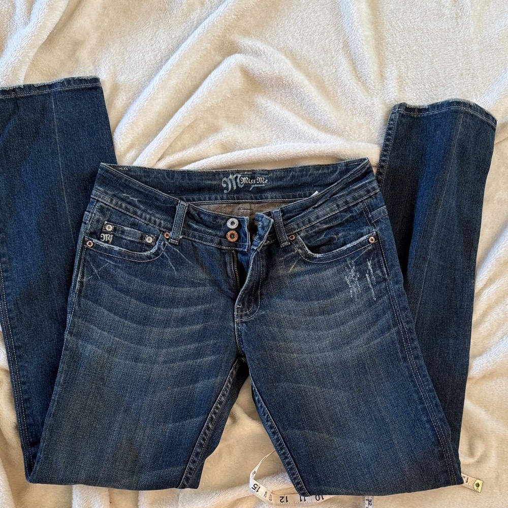 Miss Me Dark Blue Straight Leg Jeans